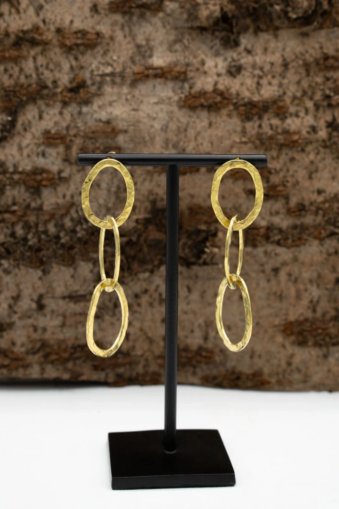 Boucles d'oreilles plaquées Or 18 carats