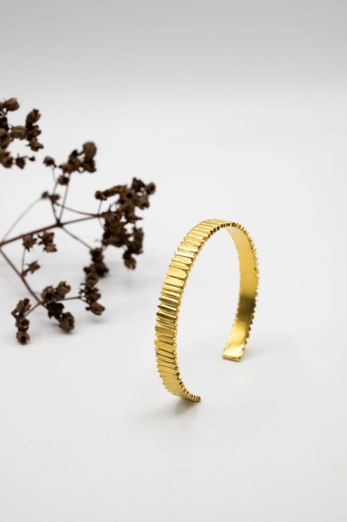 Bracelet ouvert plaqué Or 18 K